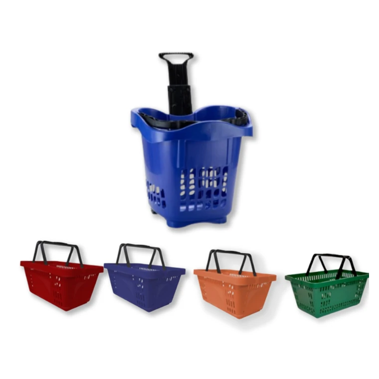 Cesto de Mão Plástica 16L e com Rodas 30L