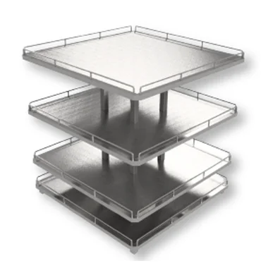 Expositor Central Inox 180Kg - Linha Pro Inox