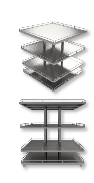 Outras vistas de Expositor Central Inox 180Kg, conforme catálogo